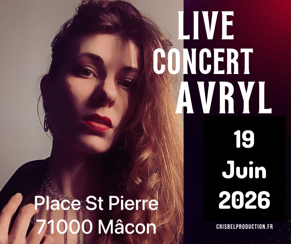 AVRYL – Live concert le 19 juin à Macon